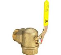 Vanne à bille pour compteur de gaz Viega 525125 R/Rp 3/4, laiton, angle, pour compteur de gaz à deux prises