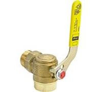 Vanne à bille pour compteur de gaz Viega 618780 R/Rp 1 x 4 cbm, laiton, angle, avec contrôleur de débit de gaz K