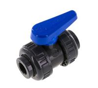 Vanne à Bille PVC 2 Voies Raccord Double Union 16 mm Prise EPDM