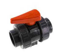 Vanne à Bille PVC 2 Voies Raccord Double Union 63 mm Prise FKM