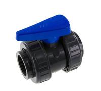 Vanne à Bille PVC 2 Voies Raccord Double Union Rp 1 1/2'' EPDM