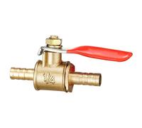 Vanne à billes en laiton 6 mm 2 voies 2 robustes anti-corrosion anti-corrosion Valves de bille de tuyau tuyau conduite Adaptateur connecteur robinet pour l'eau accessoire