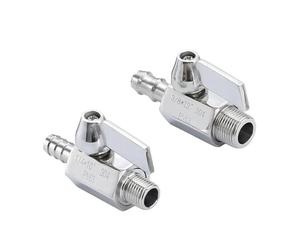 Vanne À Billes Minière Deux Voies, Avec Filetage Extérieur Intérieur De 1/8", 1/4", 3/8" Et 1/2, Tubulure En Acier Inoxydable 8 Mm, 10, 12, Crochet(1/4",8MM HOSE ID_MALE BSP)