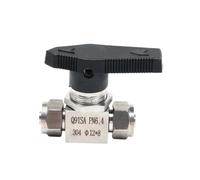 Vanne À Billes Vissage Rapide 6-16mm Inox 304/316 Pneumatique | Robinet à tournant sphérique 304/316SS, torsion rapide 6-16 mm(10x8mm,SS304)