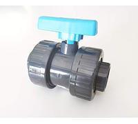 Vanne à boisseau PLIMEX 40mm 1"1/4 double union démontable PVC Pression PN16 pour arrosage ou piscine