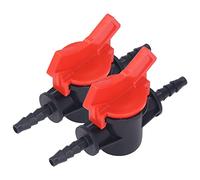 Vanne à Boisseau Sphérique 2 Pièces avec Raccord Barbelé Interrupteur d'Arrêt et Régulateur de Débit 4mm pour Systèmes d'Irrigation Goutte à Goutte et Aquariums