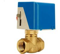 Vanne à boisseau sphérique électrique en laiton 2 ou 3 voies, type vertical, 16 bars, série VA-7010, 1/2", 3/4", 1", for ventilo-convecteur, 220 V CA
