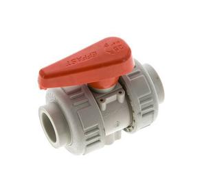 Vanne à boisseau sphérique PP-H 2 voies Raccord Double Union 25 mm EPDM