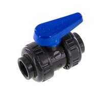 Vanne à boisseau sphérique PVC 2 voies Raccord Double Union 20 mm Prise EPDM