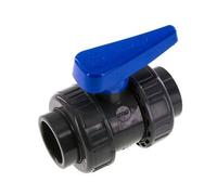 Vanne à boisseau sphérique PVC 2 voies Raccord Double Union 40 mm Prise EPDM