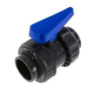 Vanne à boisseau sphérique PVC 2 voies Raccord Double Union 50 mm Prise EPDM