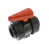 Vanne à boisseau sphérique PVC 2 voies Raccord Double Union Rp 1 1/2'' FKM