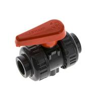 Vanne à boisseau sphérique PVC 2 voies Raccord Double Union Rp 1/2'' EPDM
