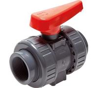 Vanne à boisseau sphérique PVC 2 voies Raccord double union Rp 2 1/2'' FKM