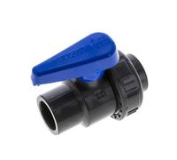 Vanne à boisseau sphérique PVC 2 voies Union Simple 25 mm Douille EPDM