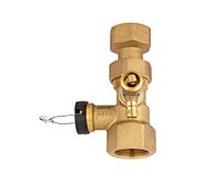 vanne à bouchon Afriso 77924 G 3/4 x 3/4, avec robinet de vidange