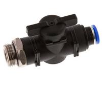 Vanne à boule droite à 2 voies 10 mm - G1/2'' plastique/laiton