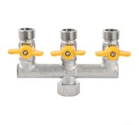 Vanne à gaz en laiton à 3 voies 4 voies, robinet à boisseau sphérique d'angle polyvalent pour une transition fluide du bain à la douche, interrupteur de robinet de chauffe-eau pour systèmes de