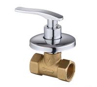 Vanne à ouverture rapide en laiton de 5,1 cm pour canalisation et arrêt de douche, construction entièrement en cuivre (1,9 cm)