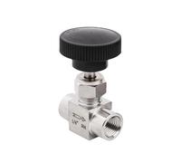 Vanne à pointeau de contrôle de débit Vanne à aiguille en acier inoxydable, contrôle du débit d'arrêt, robinet fileté femelle de 1/4 pouce pour tuyau d'eau et d'huile, 1 pièce