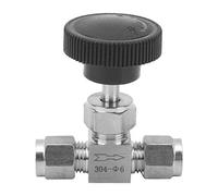 Vanne à pointeau en acier inoxydable 304, vanne de régulation de débit haute pression, Durable, 2 voies, précision, liquide, gaz, débit d'eau, vanne de régulation de débit, (F6)