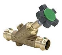 Viega Easytop vanne à siège incliné 457082 bronze, DN 25, 28 mm, SC-Contur, raccord à sertir Viega