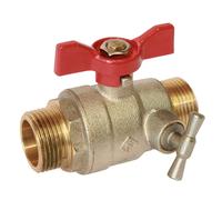 Vanne à sphère à purge manette papillon MM 15/21 - 1/2" Pronorm