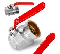 Vanne à Sphère Manette à Levier 2 1/2'' Femelle x 2 1/2'' Femelle DN65 Laiton Robinet d'Arrêt Boisseau Sphérique Etrangleur d'étanchéité Presse-étoupe Renforcée Robuste