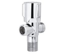 Vanne à Trois Voies en Laiton, Dérivateur D'eau Argenté, Pièce Unique | Installation Simple, Usage Eau Froide et Chaude, Structure Monobloc, Cuisine et Arrosage du Jardin