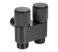 Vanne Angle Double Commande Acier Inoxydable, une Entrée Deux Sorties | Compacte et Facile à Installer, Commutation Polyvalente, Usage Maison et Agricole, Finition Noire
