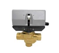 Vanne Arret Electrique Laiton Trois Voies VC6013 AC220V Ventilo Convecteur | Corps laiton 2.5MPa AC220V 50Hz Marche arret 6s ouverture 4s fermeture ventilo convecteur(1 Inch)