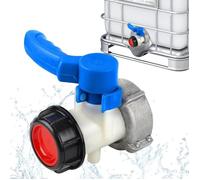 Vanne Cuve 1000L Plastique, Adaptateur Universel IBC DN50 (75mm), Vanne Papillon, pour Robinet de Vidange, Réservoir IBC, Citerne Pl
