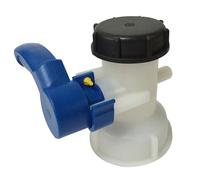 Vanne cuve IBC 1000 litres 2"" - vanne papillon intégrée plastique DN40 (62 mm) - qualité professionnelle