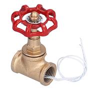 Vanne d’arrêt vintage style steampunk, 1/2 pouce, interrupteur lumineux ; interrupteur industriel pour lampe à tuyau avec câble, vanne rétro à poignée rouge pour luminaires de