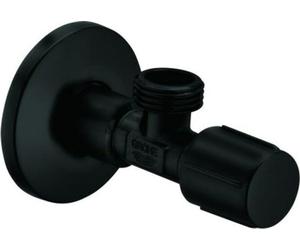 Vanne d'angle 10234 1/2poucex1/2pouce longue tige noire mate