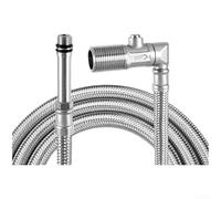 Vanne d'angle 304 SS avec interrupteur marche/arrêt pour raccord de tuyau tressé dans les installations de plomberie de robinet et de toilettes (pointe pointue de 80 cm)