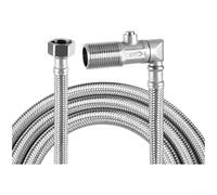 Vanne d'angle 304 SS avec interrupteur marche/arrêt pour raccord de tuyau tressé dans les installations de plomberie de robinet et de toilettes (écrous de 100 cm)