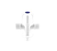 Vanne d'angle d'eau de détourneur, Angle 2 pièces. Robinet d'arrêt d'eau, commutateur de contrôle remplissage toilettes, argent et blanc(White-double)