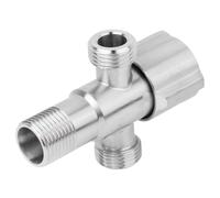 Vanne D'angle en Acier Inoxydable brossé G1/2 pour Robinet D'eau, Facile à Installer, Adaptée à la Salle de Bain, Longue Durée de Vie