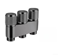 Vanne d'angle en cuivre à 3 sorties, triple inverseur d'eau pour machine à laver, interrupteurs de robinet en laiton antirouille, design compact pour connexions filetées standard (F)