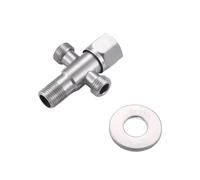 Vanne D'angle Rapide Inox Salle Bain 2 Voies G1/2 Entrée | Vanne à angle rapide, contrôle facile de l'eau à double sortie(Double outlet)