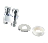 Vanne d'angle triangulaire à deux voies G1/2" pour toilettes, machine à laver, bidet, pulvérisateur d'évier de cuisine, pommeau de douche, chauffe-eau, utilisation en extérieur