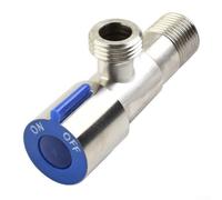 Vanne d'arrêt 1/2 pouce quart de tour anti-fuite Vanne d'arrêt(Blue) | Acier inoxydable massif, quart de tour, étanchéité parfaite, idéal fuites urgentes
