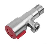 Vanne d'arrêt 1/2 pouce quart de tour anti-fuite Vanne d'arrêt(Red) | Acier inoxydable massif, quart de tour, étanchéité parfaite, idéal fuites urgentes
