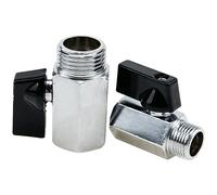 Vanne d'arrêt à bille en laiton, 1/8 "1/4" 3/8 "1/2" BSP, Mini vanne d'arrêt de compresseur d'air mâle à femelle, eau, gaz, huile double inner