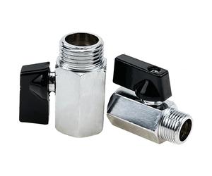 Vanne d'arrêt à bille en laiton, 1/8 "1/4" 3/8 "1/2" BSP, Mini vanne d'arrêt de compresseur d'air mâle à femelle, eau, gaz, huile double inner