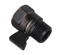 Vanne d'arrêt de douche en laiton massif, contrôle du débit d'eau G1/2 avec finition noire mate, compatible avec les têtes de poche standard et murales