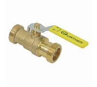 Vanne d'arrêt de gaz 26x34 avec poignée jaune 26mm Gurtner