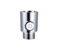 Vanne d'arrêt d'eau de douche, bouton poussoir de contrôle du débit pour pommeau de douche, vanne d'arrêt de contrôle du débit d'eau (argenté)