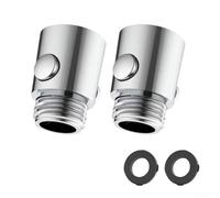 Vanne d'arrêt d'eau de douche - Valve de contrôle du débit de type piston ABS pour système de douche de salle de bain, installation facile sans outil, 38 x 28 mm (lot de 2)